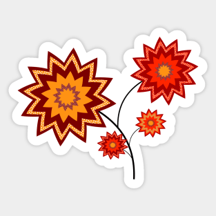 Red flowers Sticker